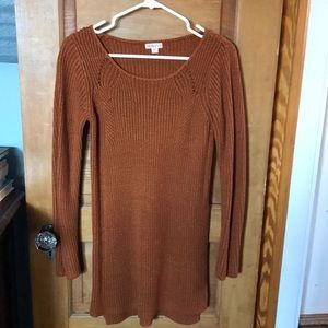 Burnt orange and glitter tunic style sweater